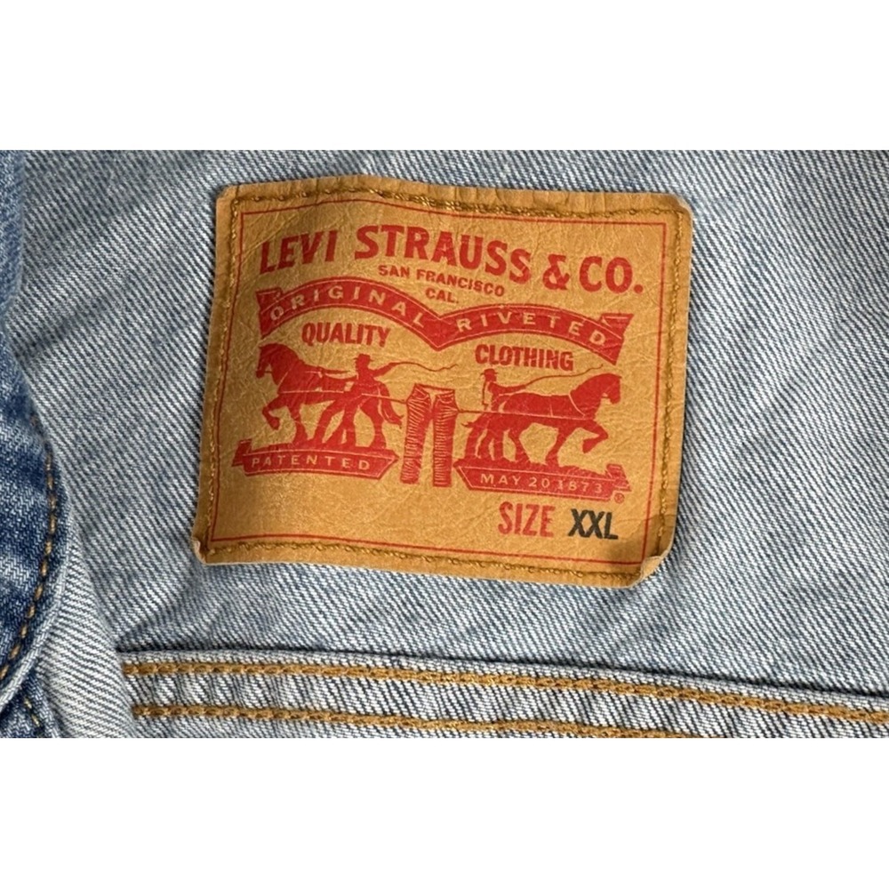 Levi's Trucker Jacket Mens XXL *Fits XL* Faded Wash Outerwear Classic Button Up - Picture 8 of 16